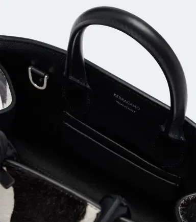Ferragamo Hug Small zebra print top-handle bag | Thumbnail 3 Ferragamo Hug Small zebra print top-handle bag | Thumbnail 3