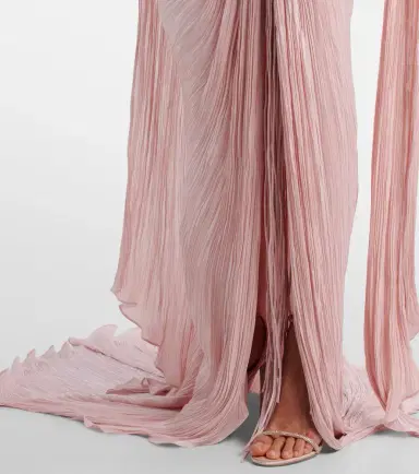 Marmar Halim Scarf-detail pleated bustier gown | Thumbnail 5 Marmar Halim Scarf-detail pleated bustier gown | Thumbnail 5