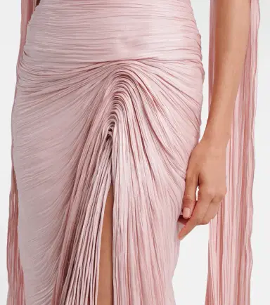 Marmar Halim Scarf-detail pleated bustier gown | Thumbnail 6 Marmar Halim Scarf-detail pleated bustier gown | Thumbnail 6