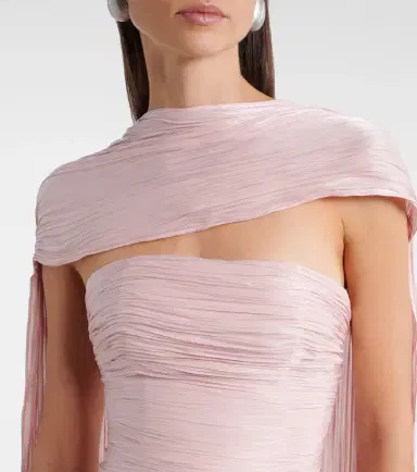 Marmar Halim Scarf-detail pleated bustier gown | Thumbnail 7 Marmar Halim Scarf-detail pleated bustier gown | Thumbnail 7