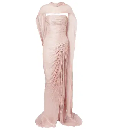 Marmar Halim Scarf-detail pleated bustier gown | Thumbnail 1 Marmar Halim Scarf-detail pleated bustier gown | Thumbnail 1