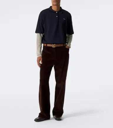 Miu Miu Layered cotton jersey polo shirt | Thumbnail 4 Miu Miu Layered cotton jersey polo shirt | Thumbnail 4