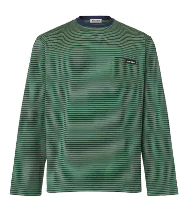 Miu Miu Striped cotton jersey T-shirt | Thumbnail 1