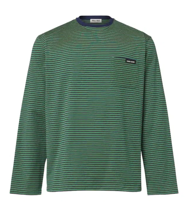 Miu Miu Striped cotton jersey T-shirt