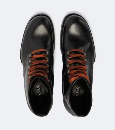 Prada Leather lace-up boots | Thumbnail 3