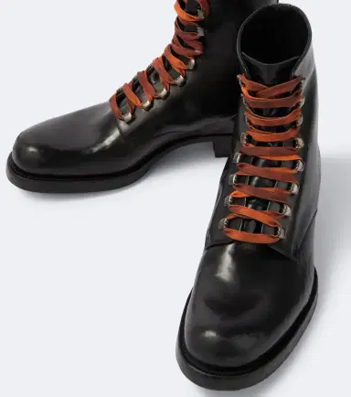 Prada Leather lace-up boots | Thumbnail 6