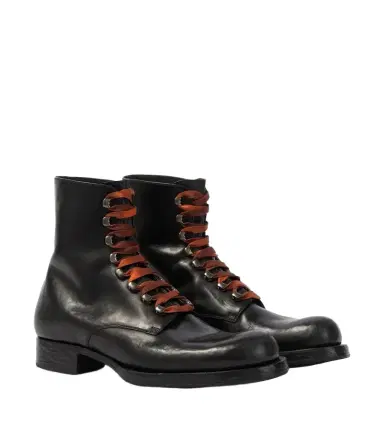 Prada Leather lace-up boots | Thumbnail 1