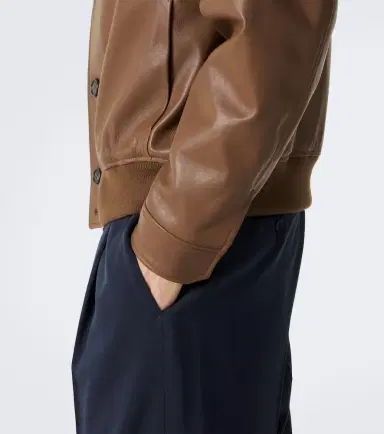 Slowear Leather bomber jacket | Thumbnail 3