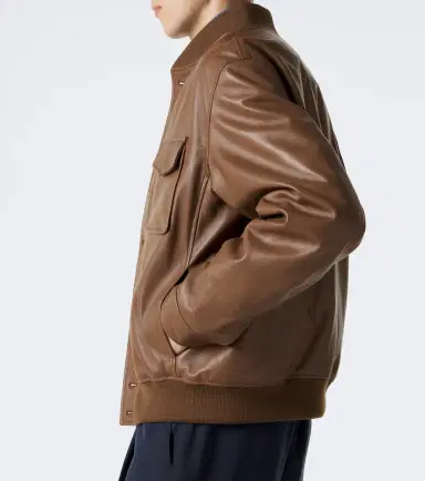 Slowear Leather bomber jacket | Thumbnail 6