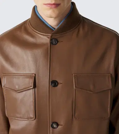 Slowear Leather bomber jacket | Thumbnail 7