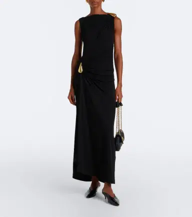 Bottega Veneta Gathered jersey maxi dress | Thumbnail 4 Bottega Veneta Gathered jersey maxi dress | Thumbnail 4