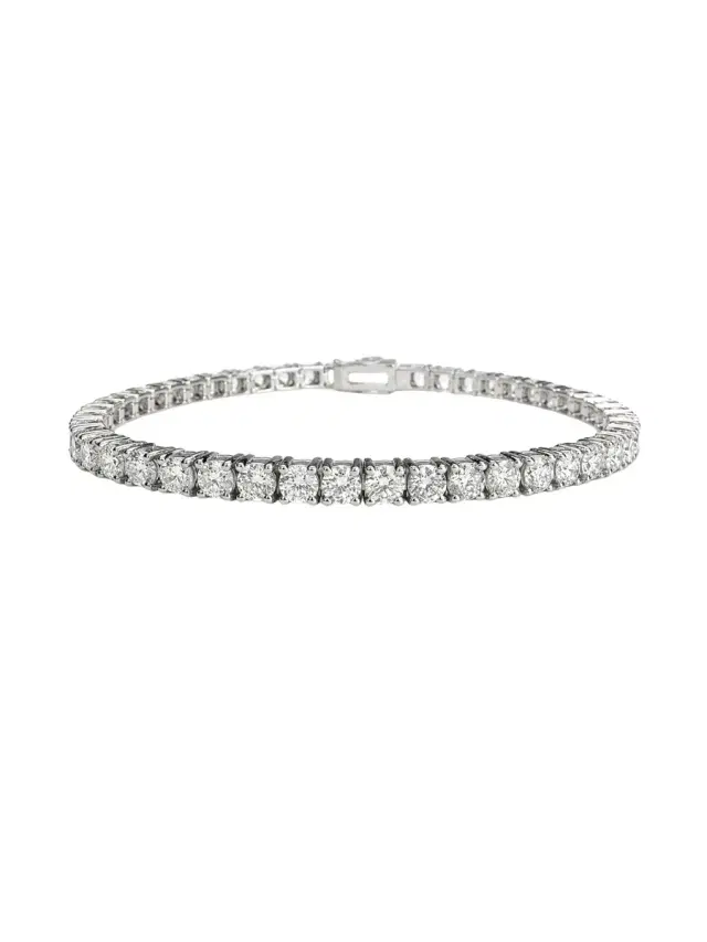 Wish Fine Jewelry 7.05ct Diamond 18K Gold Tennis Bracelet
