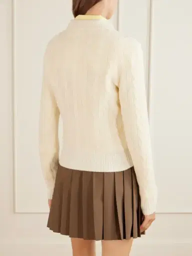 Polo Ralph Lauren Cable-knit Wool And Cashmere-blend Polo Sweater | Thumbnail 3