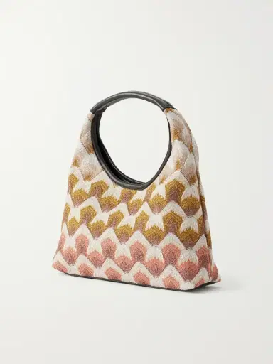 Missoni Leather-trimmed Metallic Crochet-knit Mini Tote | Thumbnail 4