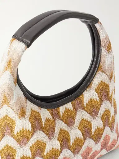 Missoni Leather-trimmed Metallic Crochet-knit Mini Tote | Thumbnail 5