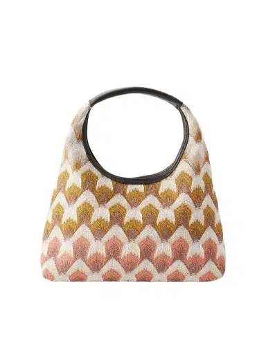Missoni Leather-trimmed Metallic Crochet-knit Mini Tote | Thumbnail 1