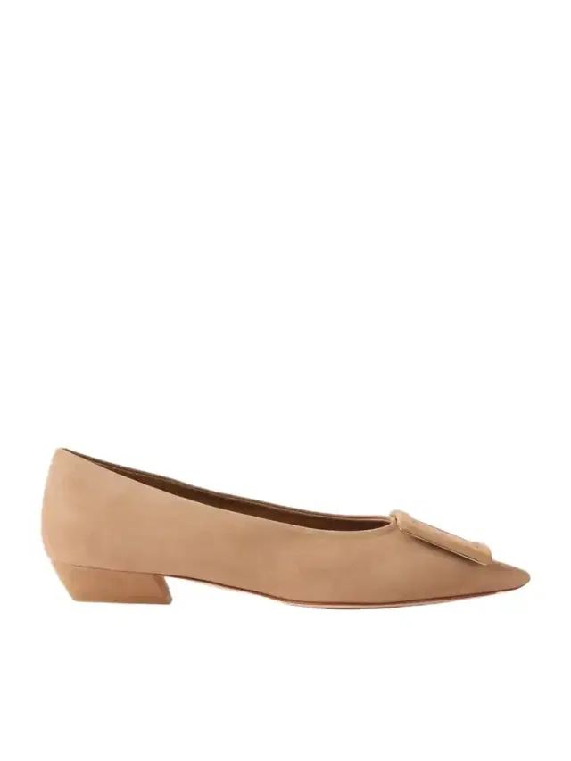 Roger Vivier Viv In The City Suede Flats