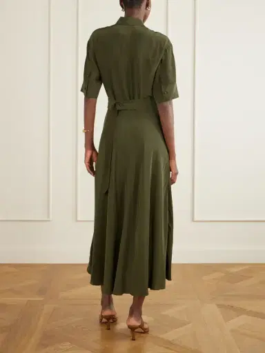 Veronica Beard Perenna Satin Midi Dress | Thumbnail 3