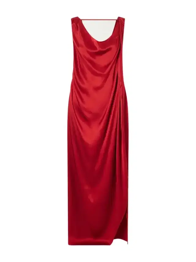 Maison Margiela Draped Silk-blend Satin Maxi Dress