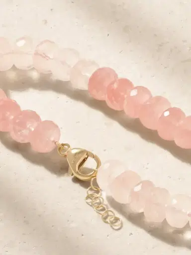 JIA JIA Oracle 18-karat Gold Rose Quartz Beaded Bracelet | Thumbnail 3