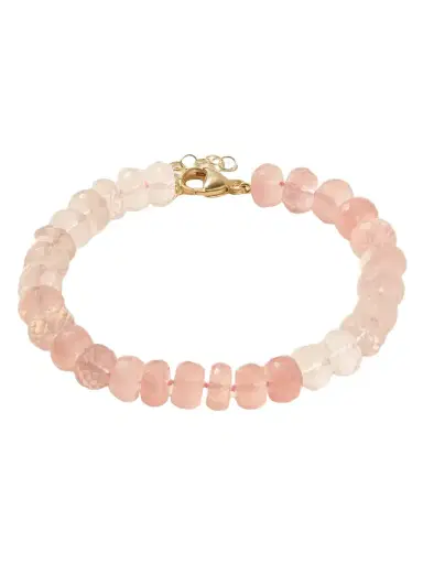 JIA JIA Oracle 18-karat Gold Rose Quartz Beaded Bracelet | Thumbnail 1