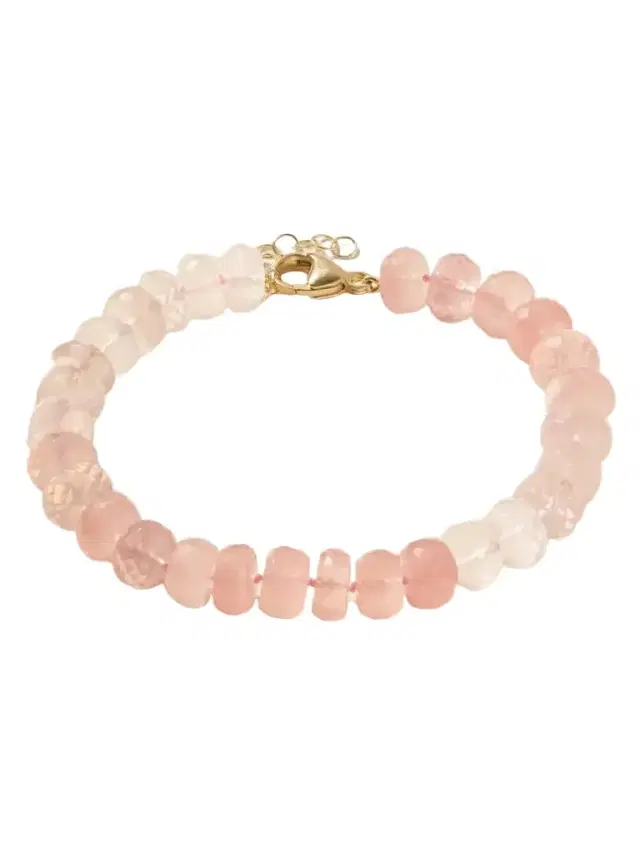 JIA JIA Oracle 18-karat Gold Rose Quartz Beaded Bracelet