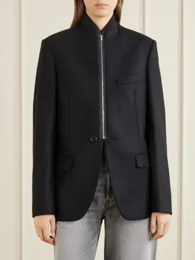 MM6 MAISON MARGIELA Wool-blend Zip-up Blazer | Thumbnail 3