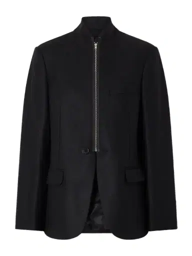 MM6 MAISON MARGIELA Wool-blend Zip-up Blazer | Thumbnail 1