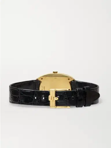 Stephanie Windsor + Piaget Vintage 1976 Oval Dress Hand-wound 18-karat Gold Onyx Watch, Ref. 99061 (6.5" Wrist) | Thumbnail 5