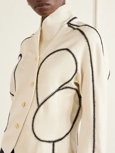 Diotima Idolo Stitch-detailed Wool-gabardine Jacket | Thumbnail 4 Diotima Idolo Stitch-detailed Wool-gabardine Jacket | Thumbnail 4
