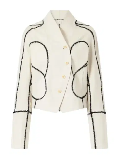 Diotima Idolo Stitch-detailed Wool-gabardine Jacket | Thumbnail 1 Diotima Idolo Stitch-detailed Wool-gabardine Jacket | Thumbnail 1