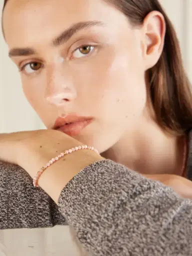 JIA JIA Arizona 14-karat Yellow Gold Rhodochrosite Beaded Bracelet | Thumbnail 2