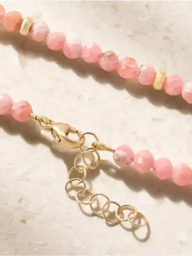 JIA JIA Arizona 14-karat Yellow Gold Rhodochrosite Beaded Bracelet | Thumbnail 3