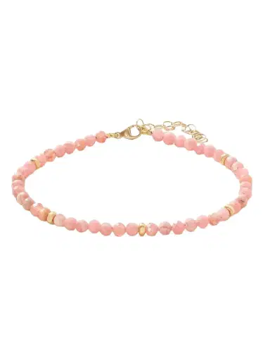 JIA JIA Arizona 14-karat Yellow Gold Rhodochrosite Beaded Bracelet | Thumbnail 1