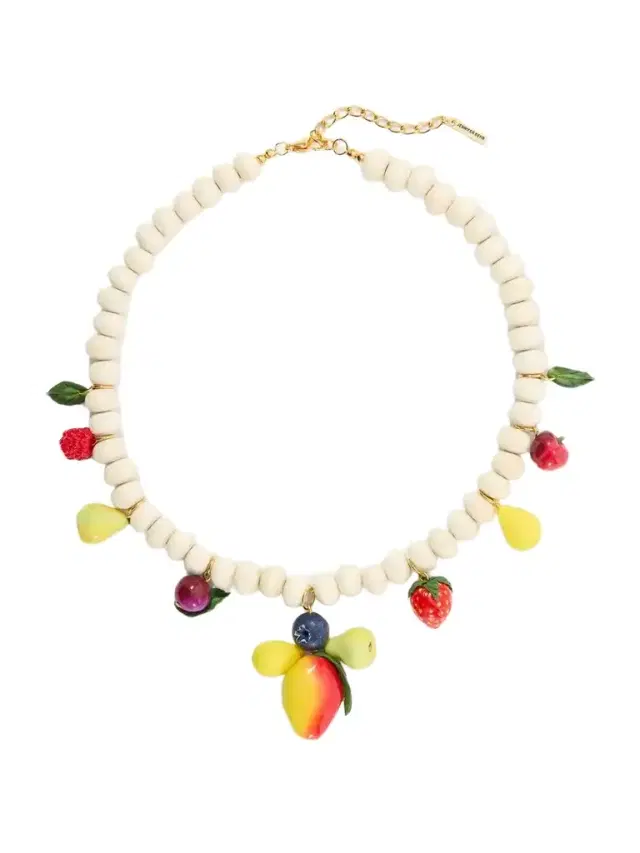 Jennifer Behr Fruita Beads, Resin And Gold-tone Necklace