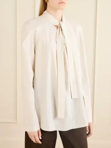 Lemaire Ascot Cotton And Silk-blend Shirt | Thumbnail 3 Lemaire Ascot Cotton And Silk-blend Shirt | Thumbnail 3