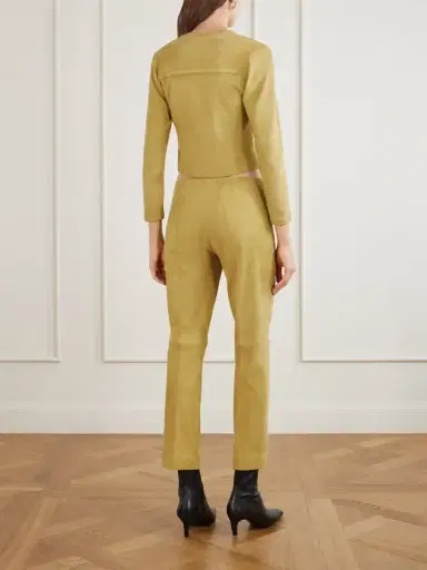 STOULS Georgette Straight-leg Suede Pants | Thumbnail 3 STOULS Georgette Straight-leg Suede Pants | Thumbnail 3