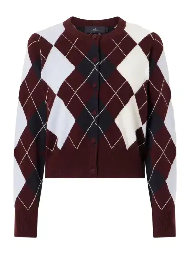 Arch4 Claridges Argyle Cashmere Cardigan | Thumbnail 1