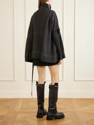 Rick Owens Mountain Sail Drawstring Cotton-jersey Jacket | Thumbnail 4 Rick Owens Mountain Sail Drawstring Cotton-jersey Jacket | Thumbnail 4