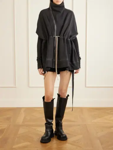 Rick Owens Mountain Sail Drawstring Cotton-jersey Jacket | Thumbnail 5 Rick Owens Mountain Sail Drawstring Cotton-jersey Jacket | Thumbnail 5