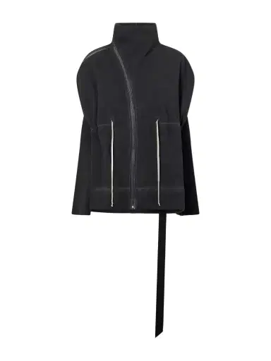 Rick Owens Mountain Sail Drawstring Cotton-jersey Jacket | Thumbnail 1 Rick Owens Mountain Sail Drawstring Cotton-jersey Jacket | Thumbnail 1