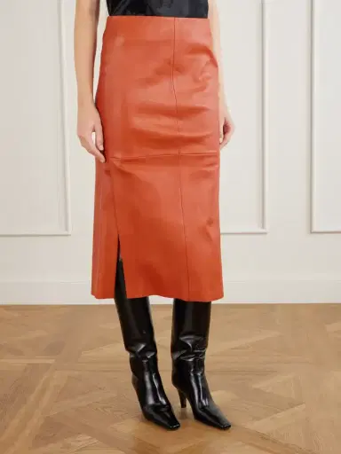 STOULS Winona Leather Midi Skirt | Thumbnail 3 STOULS Winona Leather Midi Skirt | Thumbnail 3