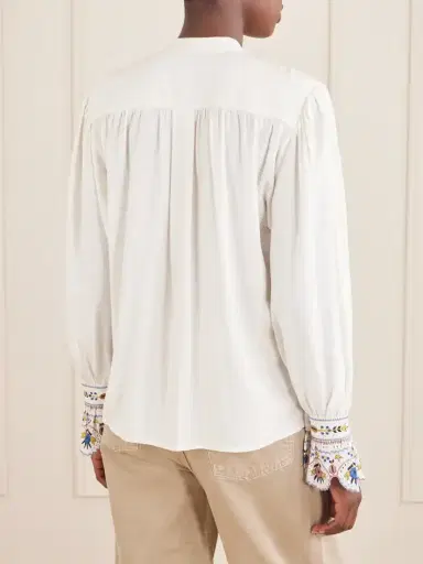 Marant Étoile Monique Embroidered Linen-blend Blouse | Thumbnail 4