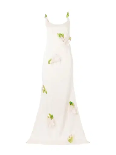 Ilkyaz Ozel Mellow Floral-embellished Satin Gown | Thumbnail 1
