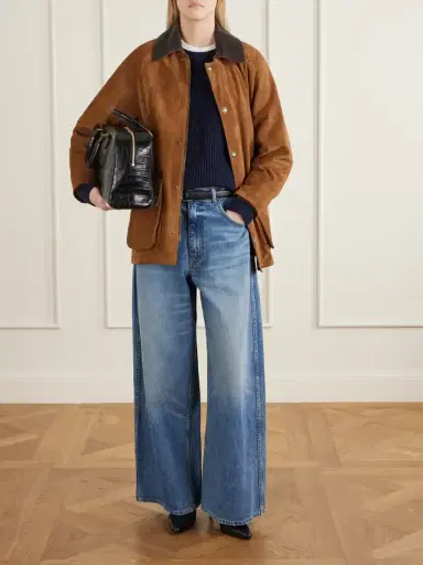 Nili Lotan Kedem Suede And Leather-trimmed Jacket | Thumbnail 2