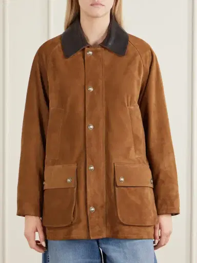 Nili Lotan Kedem Suede And Leather-trimmed Jacket | Thumbnail 3