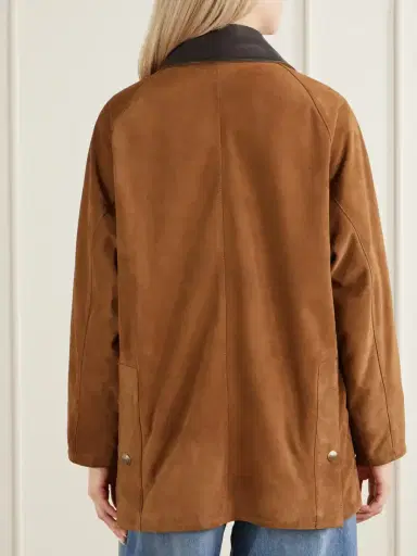 Nili Lotan Kedem Suede And Leather-trimmed Jacket | Thumbnail 4