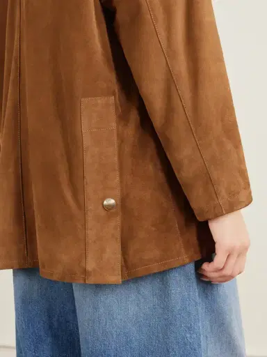 Nili Lotan Kedem Suede And Leather-trimmed Jacket | Thumbnail 5