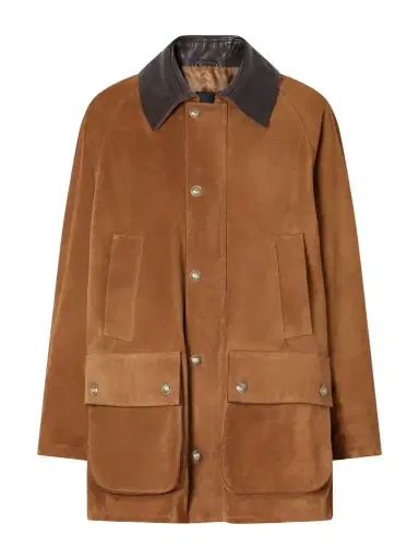 Nili Lotan Kedem Suede And Leather-trimmed Jacket | Thumbnail 1