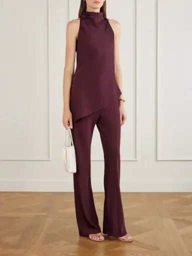 Veronica Beard Braddock Satin Wide-leg Pants | Thumbnail 2 Veronica Beard Braddock Satin Wide-leg Pants | Thumbnail 2
